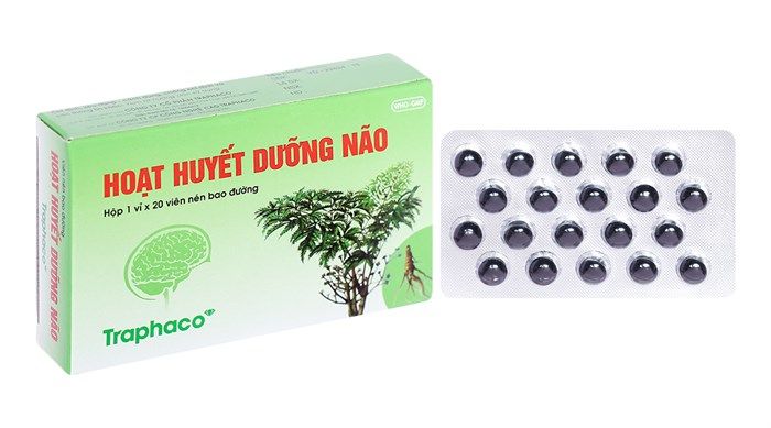 HOẠT HUYẾT DƯỠNG NÃO TRAPHACO CÓ HAI DẠNG BÀO CHẾ LÀ BAO PHIM VÀ BAO ĐƯỜNG