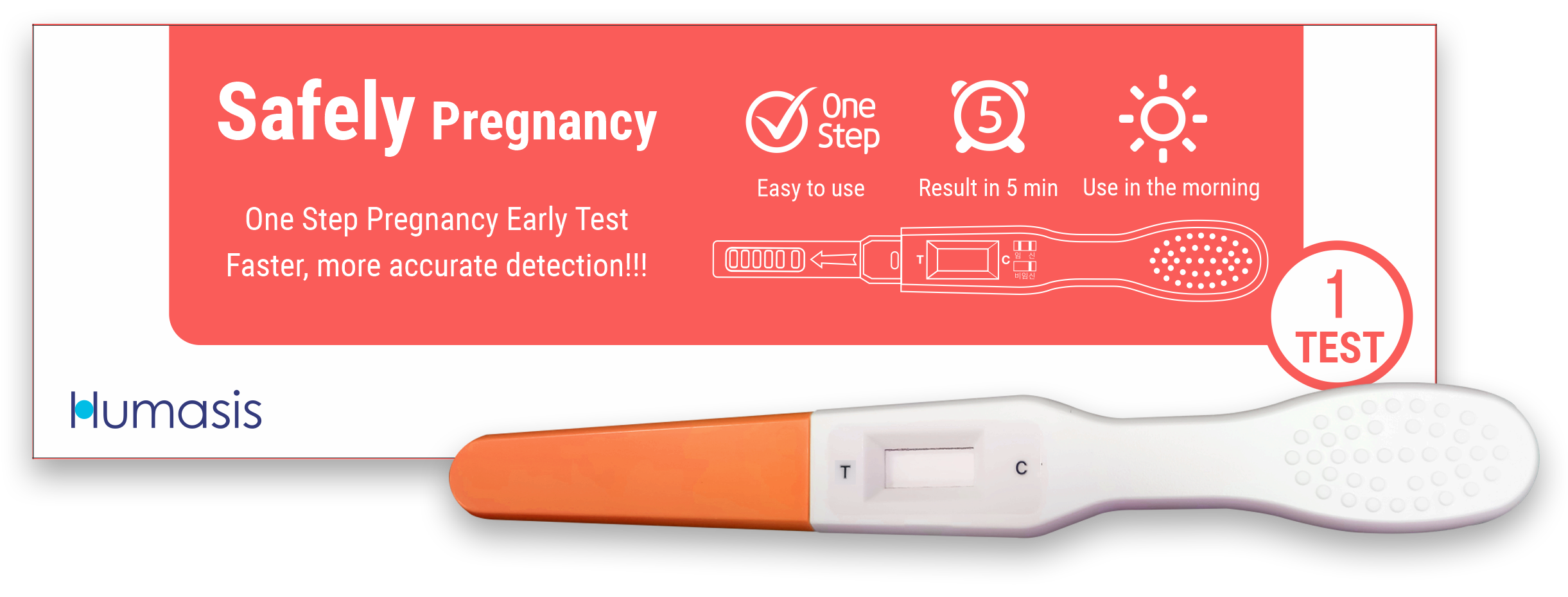 Que Thử Thai Dạng Bút Humasis Safely Pregnancy (h/1bút)