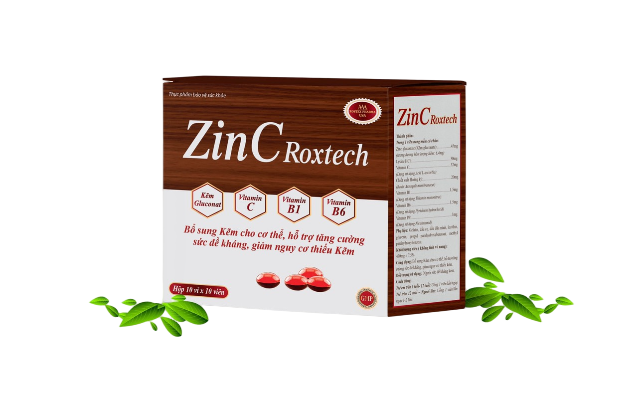 Bổ Sung Kẽm Cho Cơ Thể Zinc Roxtech Rostex Pharma (h/100v)